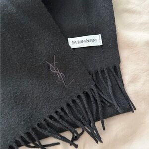 Yves Saint Laurent Dark Wool Scarf